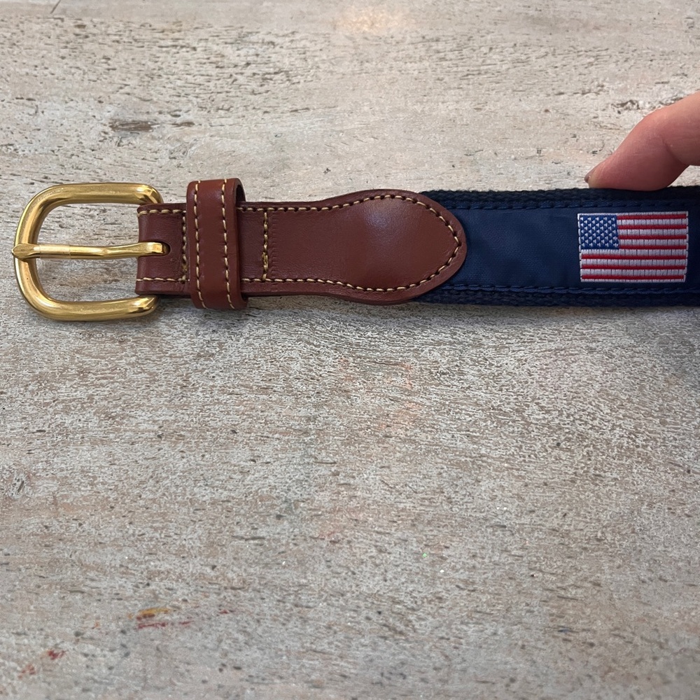 Country Club Prep American Flag Belts Size 44